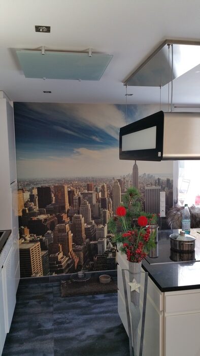 Skyline-New-York in der Küche.