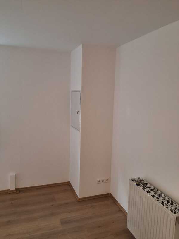 Trockenbau-Arbeiten in der Ecke, nachher.